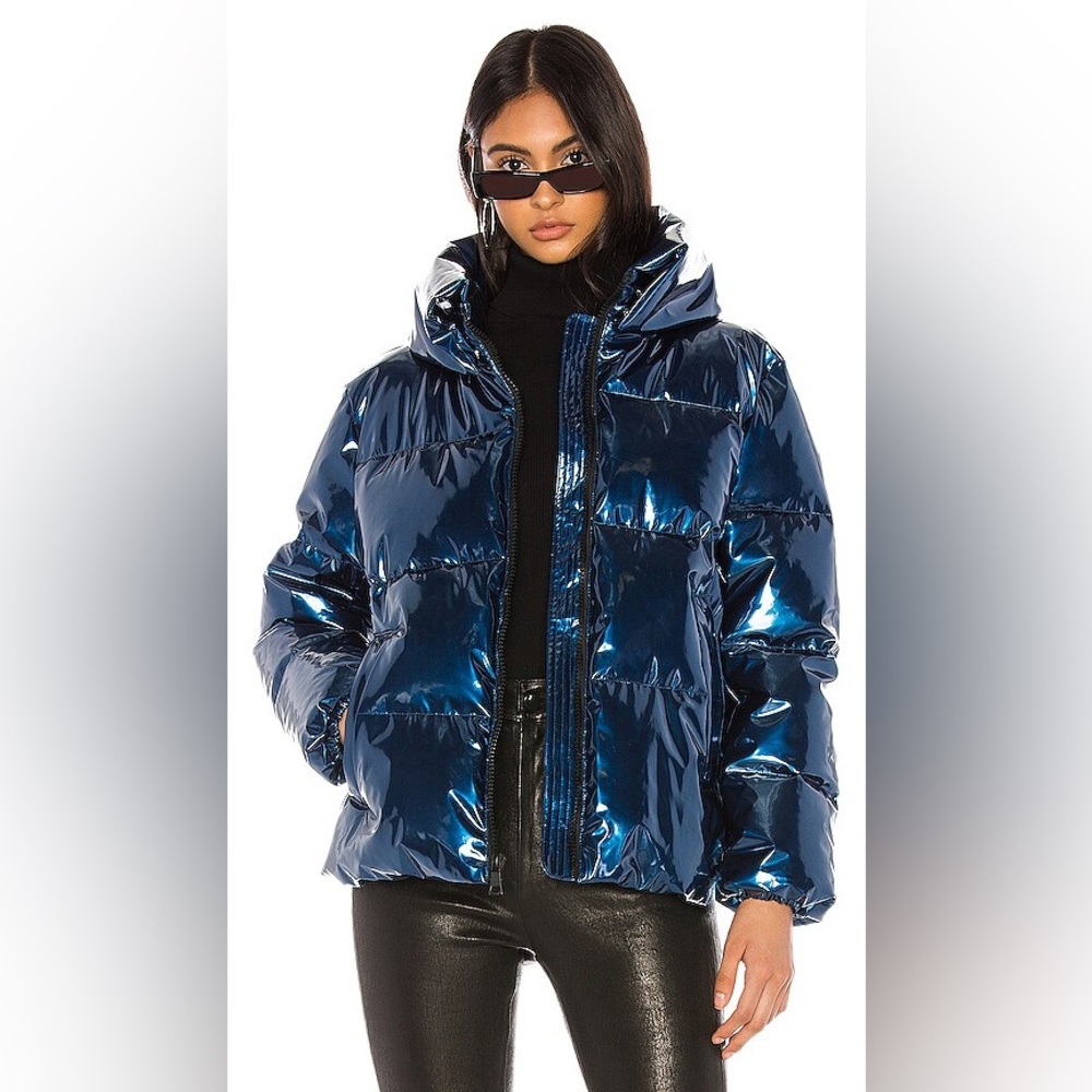 KENDALL + KYLIE Metallic Puffer Jacket XS